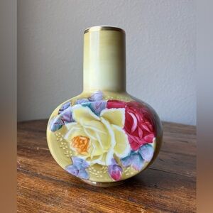 Nippon Handpainted Floral design Carafe